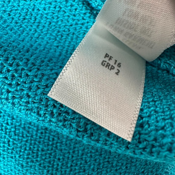 St. John Santana‎ Knit Jacket Women's 8 Wool Rayon Blend Blazer Turquoise - Picture 11 of 11